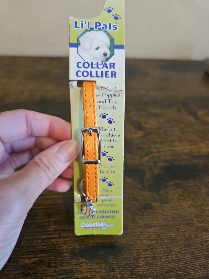 Li'l Pals Adjustable Collar - Orange 6"-8" Long