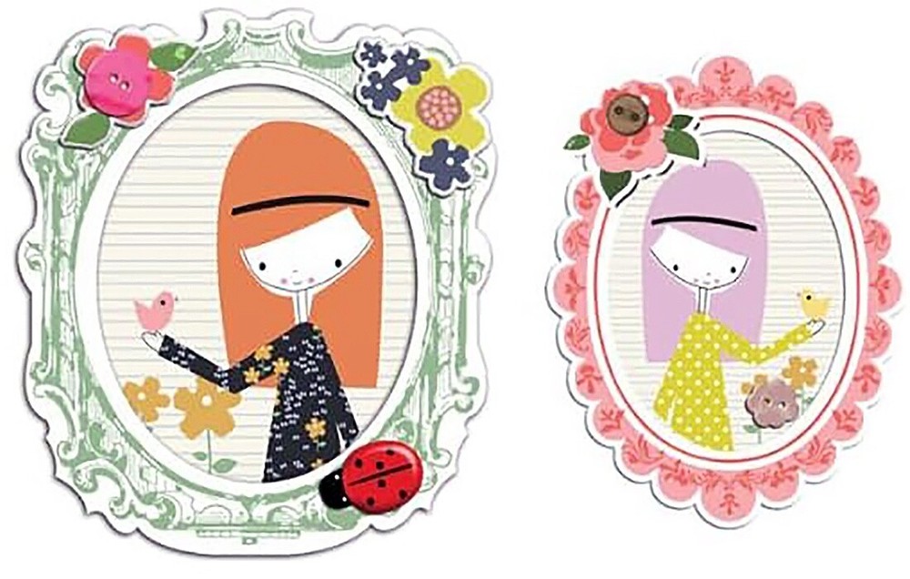 Prima, Ruby Violet Yuki, Decorative Frames, Ginger Red Hair, Lavender, Whimsical