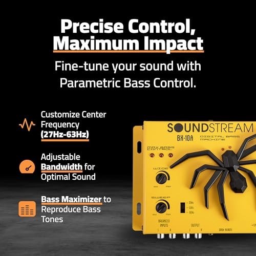 Bass Restoration Processor with Parametric Equalizer, Digital Car Audio Bass Enh