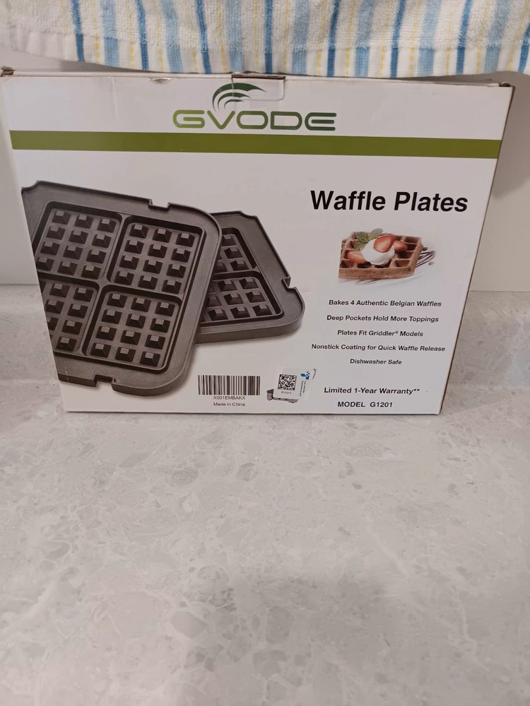 Gvode Waffle Plates for Cuisinart Griddler EUC !