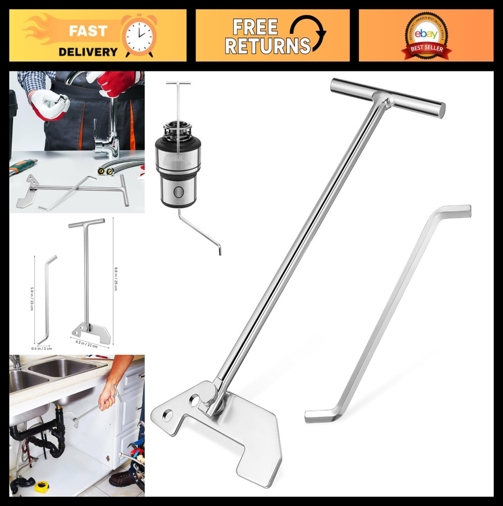 Garbage Disposal Wrench Set - Kitchen Sink Tool for Jam Removal & Unclogging