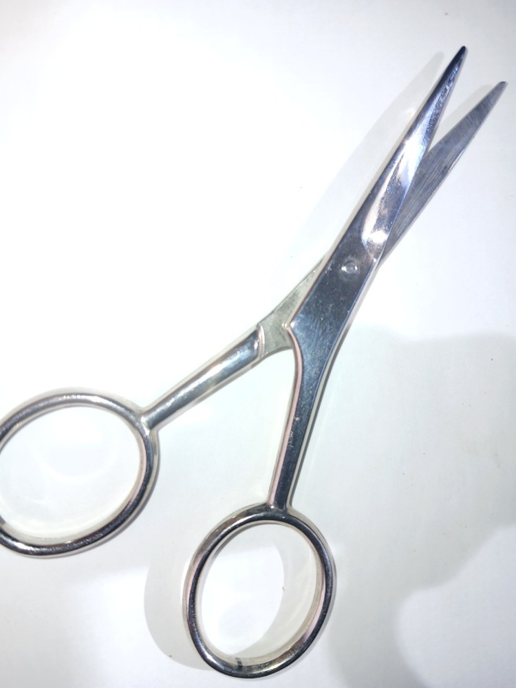 Small Brow Scissors - 1 Pack Little Sharp Precise Detail Snips Made In Italy 4"