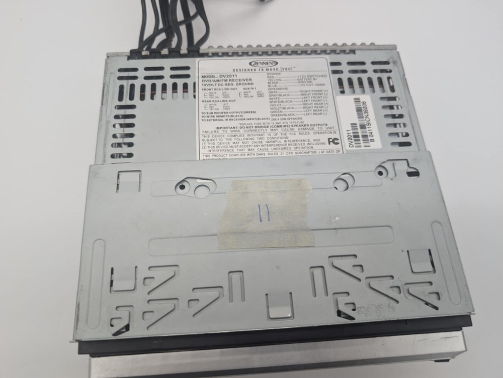Jensen DV2011 Single DIN receivere with DVD player