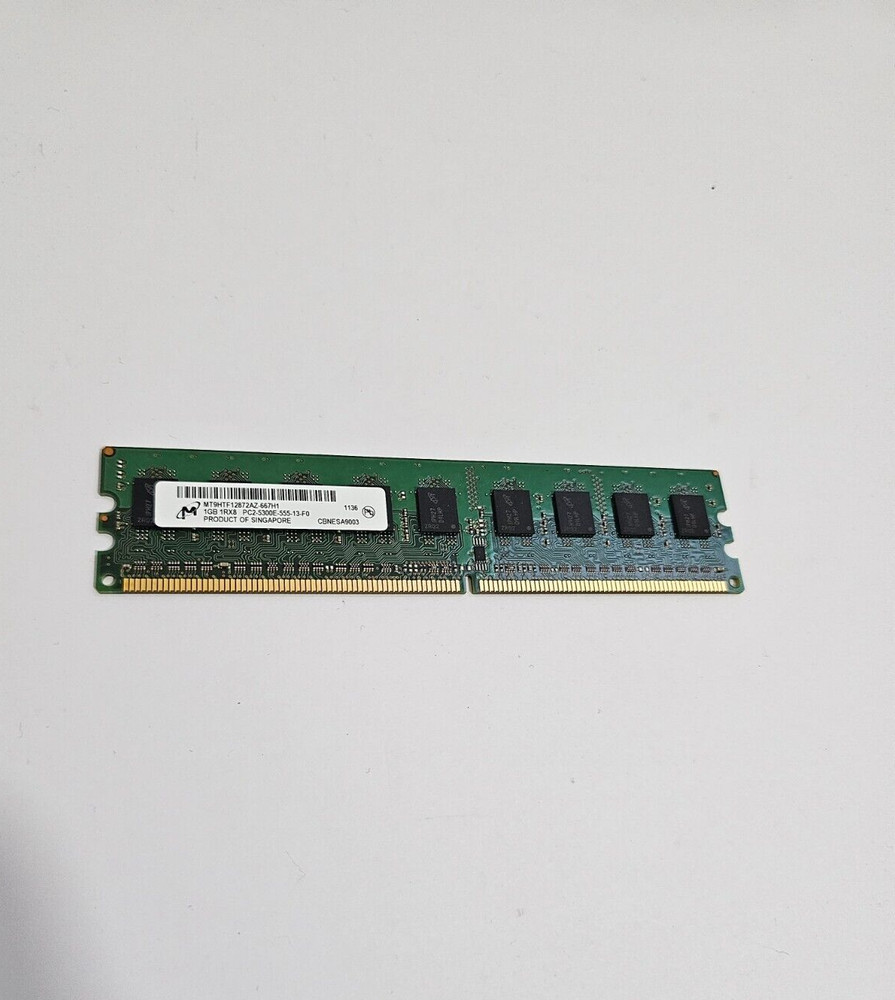 Micron MT9HTF12872AZ-667H1 1Gb 1Rx8 PC2-5300E ECC Memory Stick