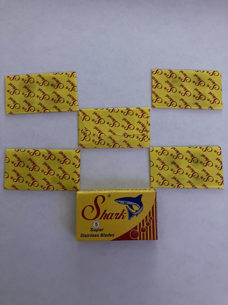 5 Double Edge Razor Blades, Shark Super Stainless