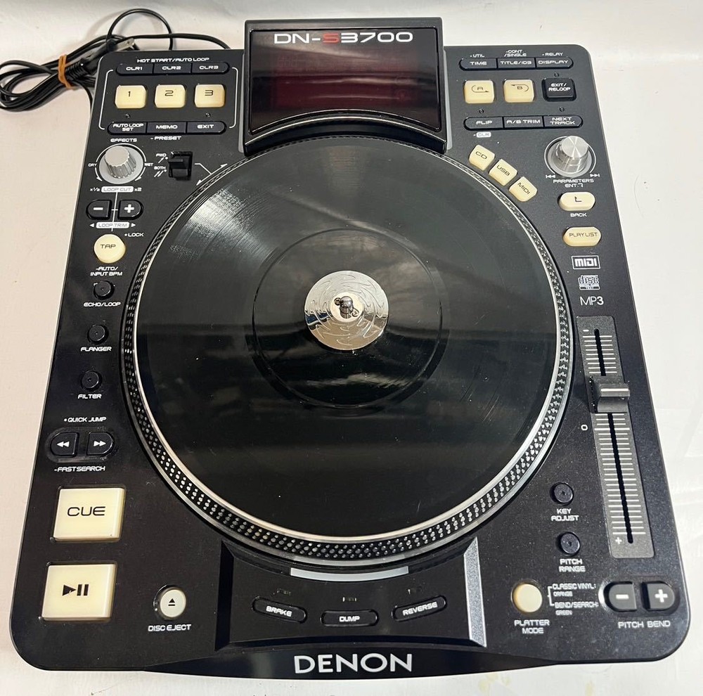 Denon DN-S3700 USB Media and CD Player Deck Motorized DJ Turntable working