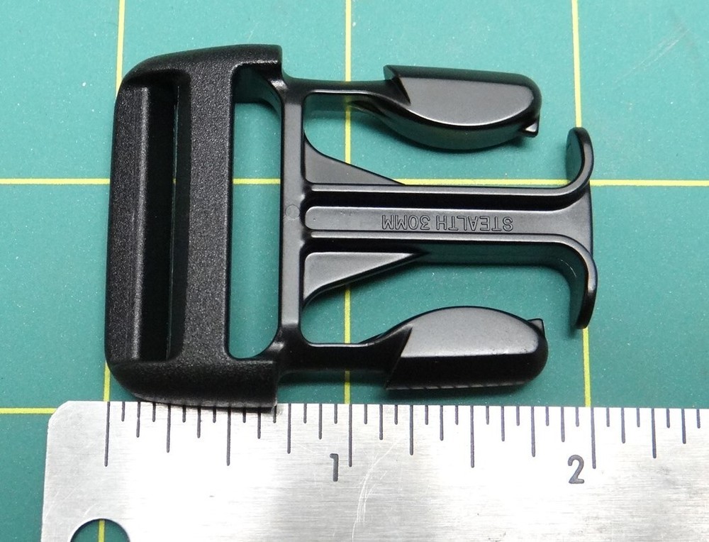 Black Plastic Buckle Dual Adjustable Side Squeeze 30mm Multiple Quantities