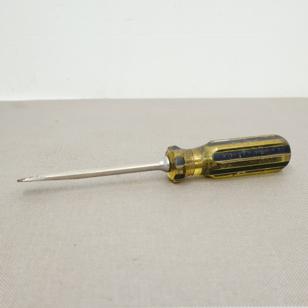Vtg Stanley 100 Plus Slotted Flat Blade Screw Driver