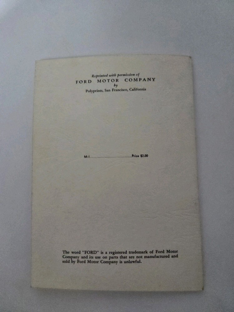 Mercury 1939 Owners Operators Manual Reference Book All Models