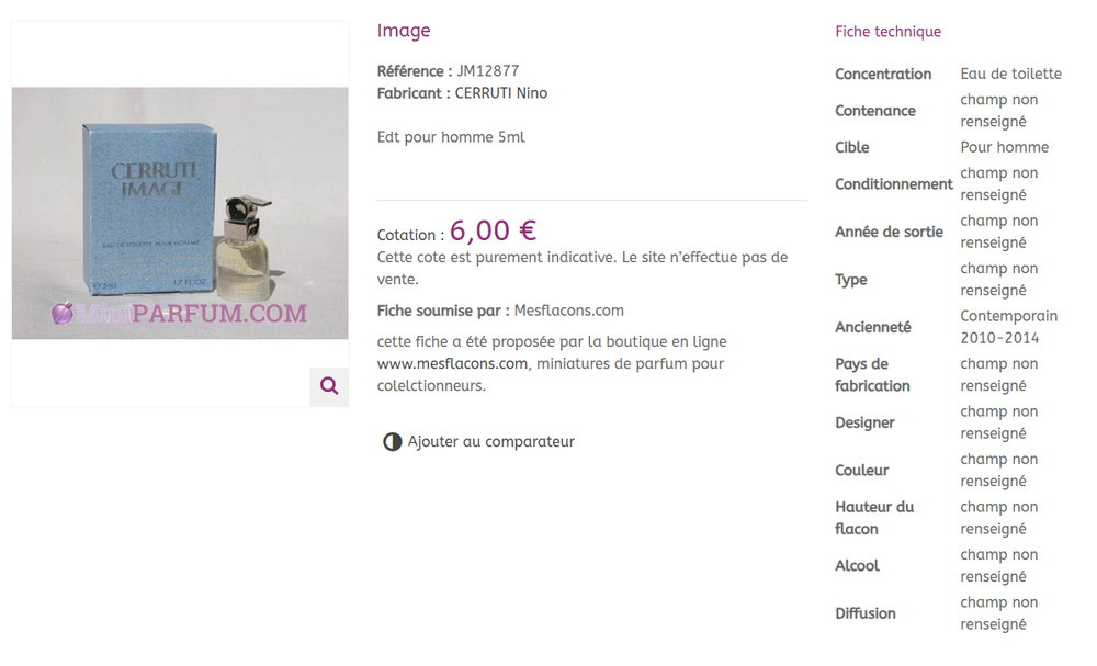 LOT MINIATURE DE PARFUM