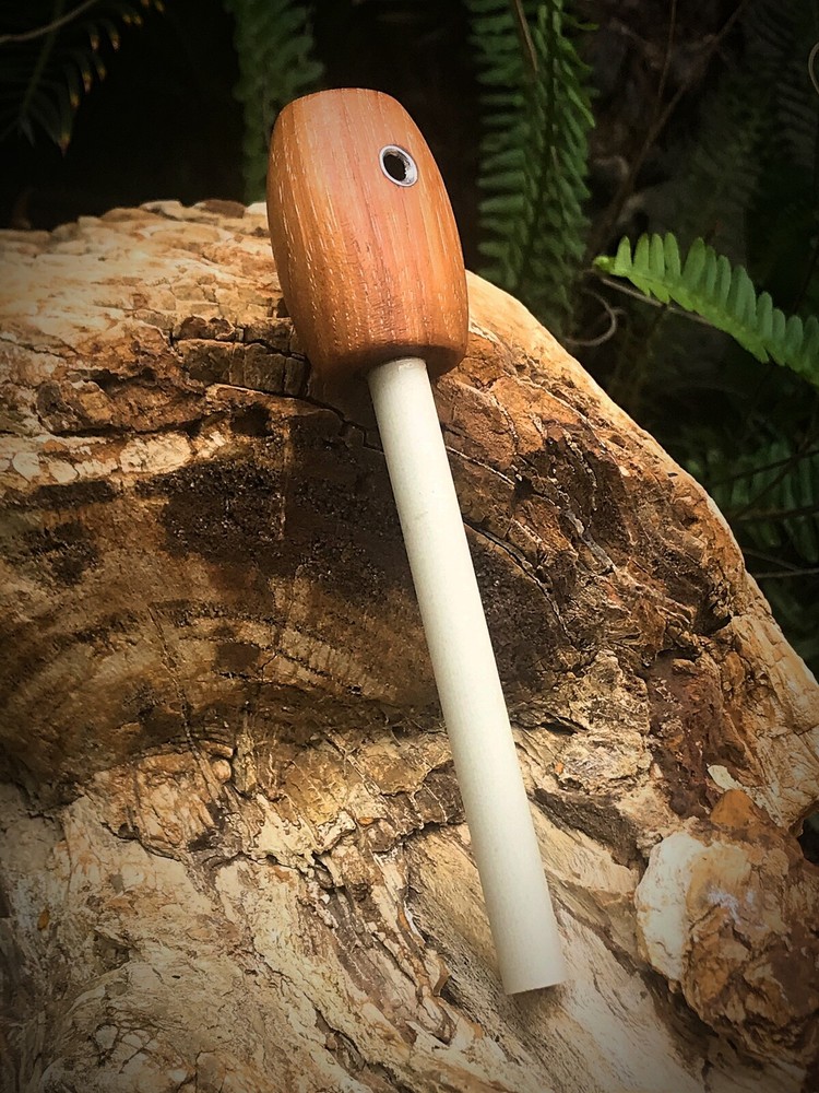 Handmade Reclaimed Hickory Handle 3/8" Ceramic Field Sharpener