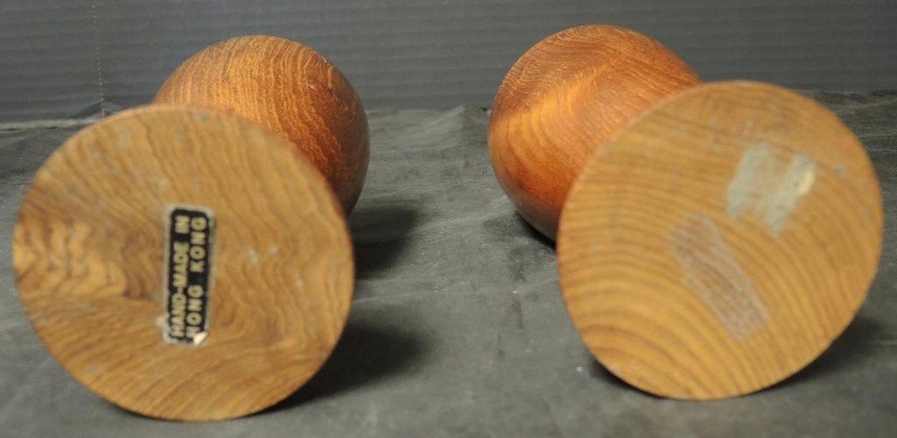 Vintage Contemporary Wood Candlesticks