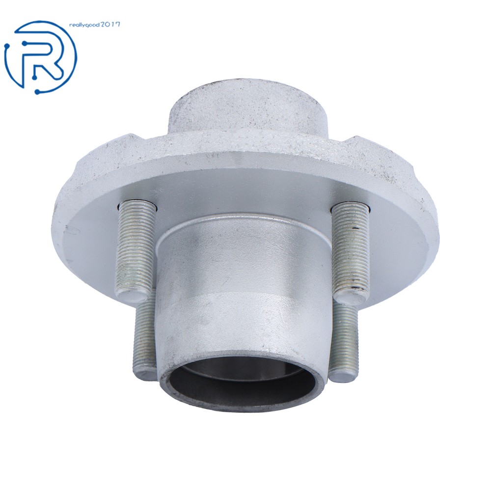 Pack of 2 Trailer Axle Kits With 4 on 4" Bolt Idler 1" Hub & Round Bt8 Spindle