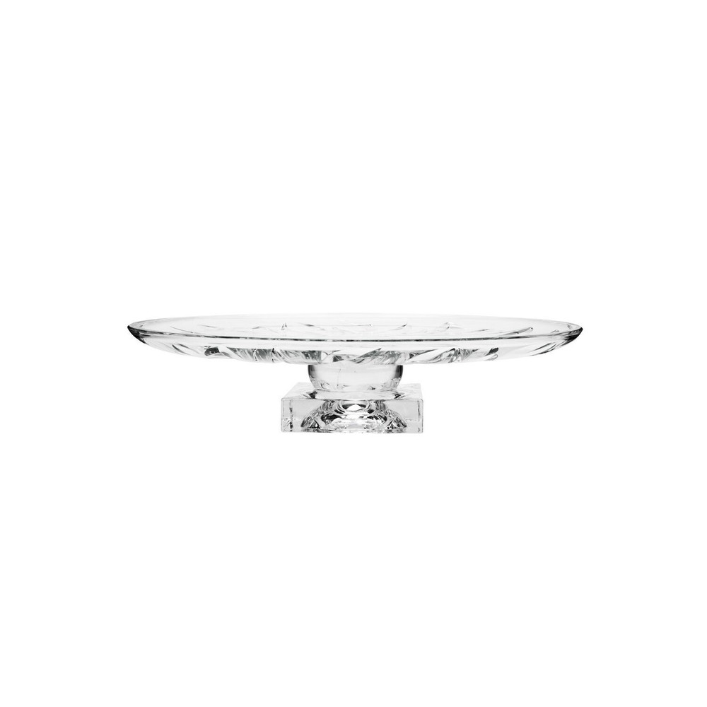 Stylish Flame Collection Crystal Hand-Crafted Decorative Footed Plate - 14"