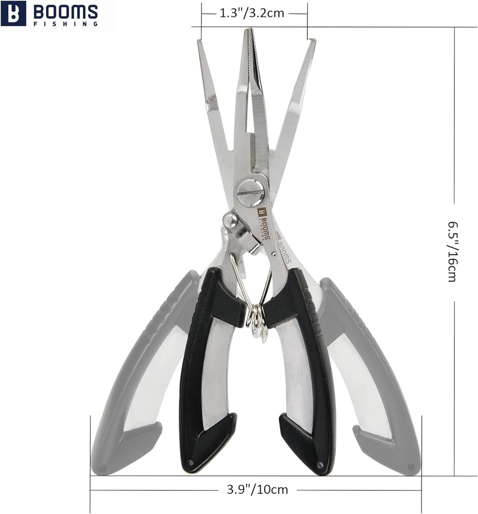 Booms Fishing Pliers H01 Braid Cutters Split Ring Hook Remover Tool