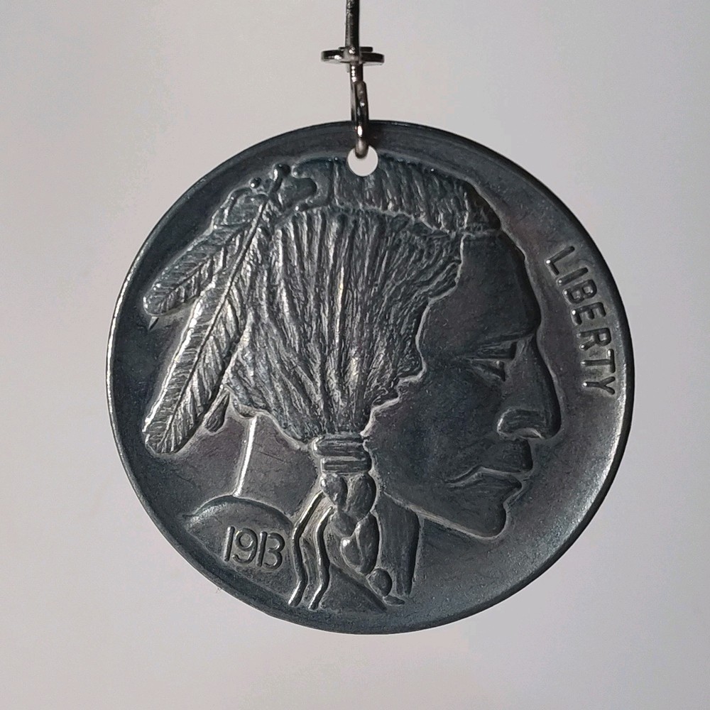 Buffalo Nickel Novelty Keyring 1913 Oversized 3" Coin