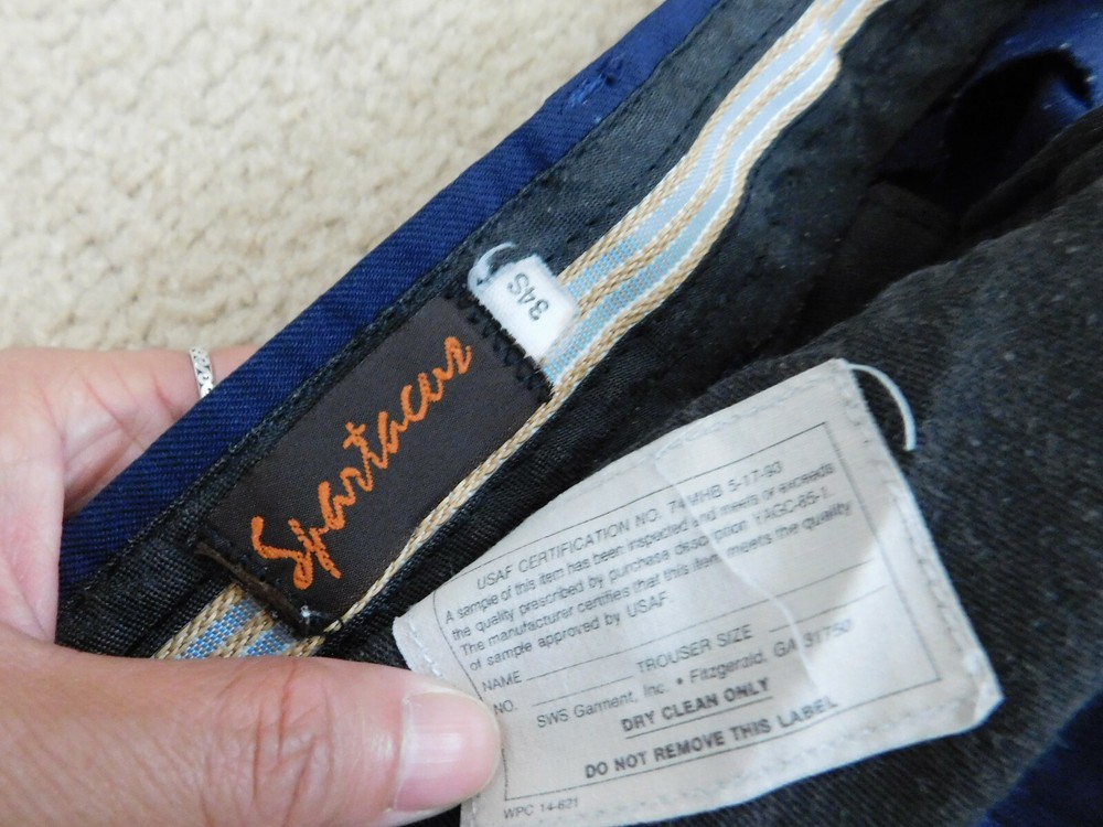 USAF MENS BLUE SERVICE PANTS SIZE 33 x 29"
