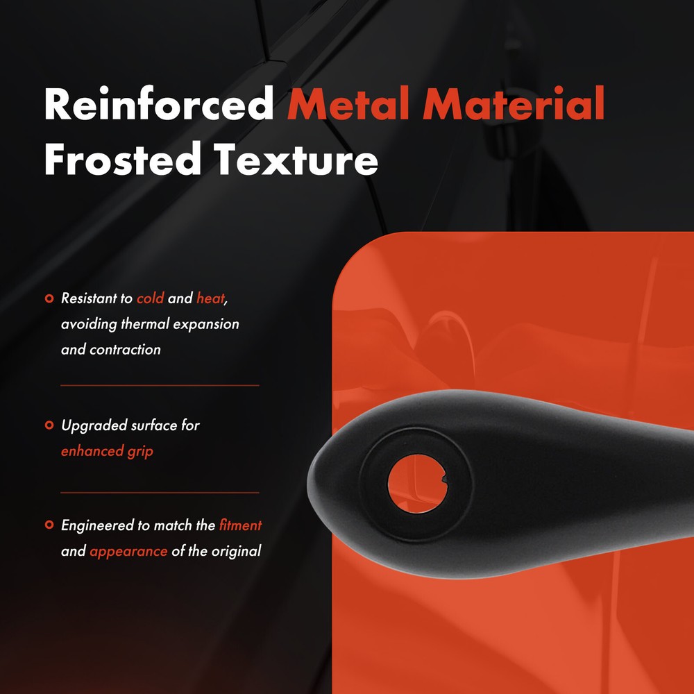 Front Side Black Window Regulator Handle for Peterbilt 378 1990-1998 330 357 385