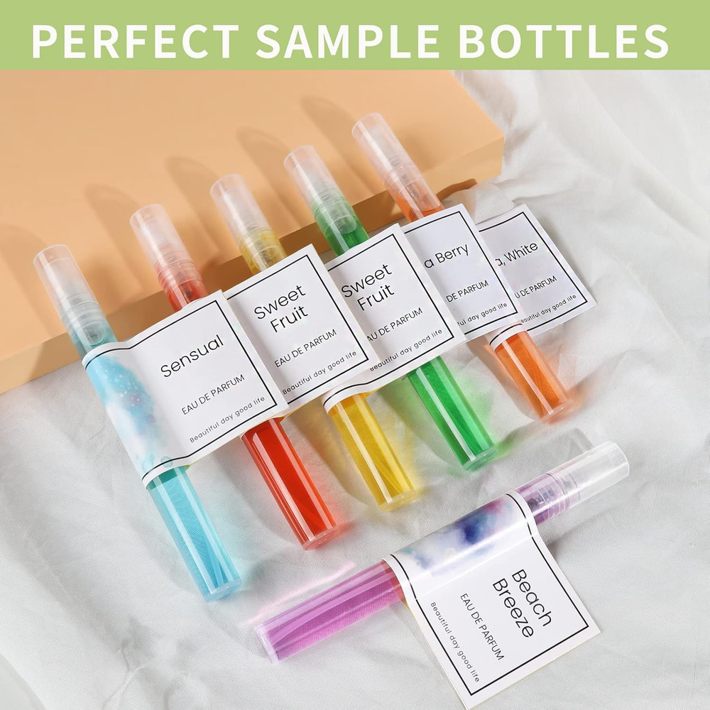 20Pcs Mini Spray Bottles, 10Ml 5Ml Perfume Atomizer Fine Mist, Plastic Perfume B