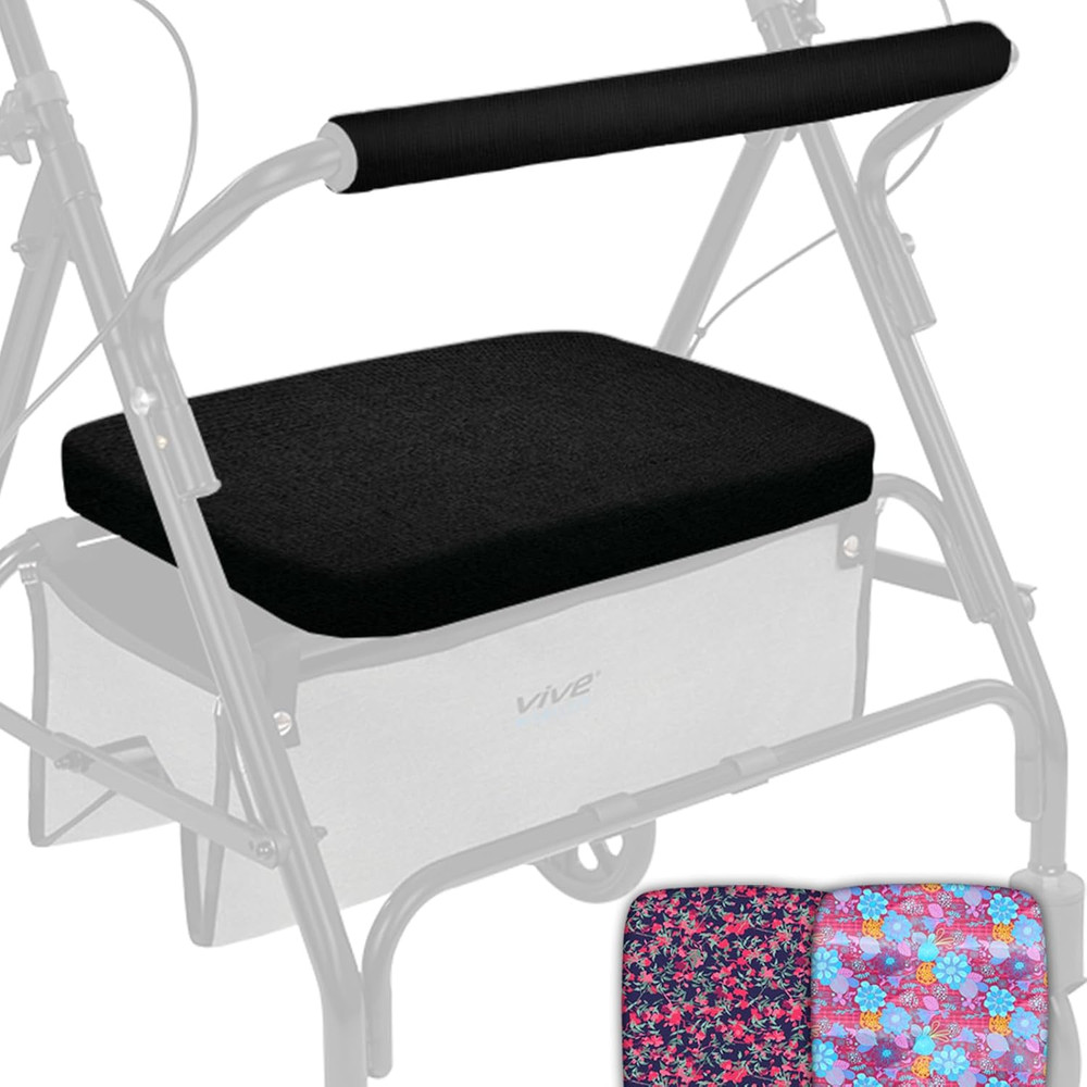 Vive Rollator Walker Seat and Backrest Covers - Removable and Washable Accessori