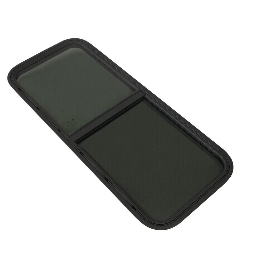 RV Exit Window 42" W x 22" H Optional Trim RV Window Replacement Camper Black US