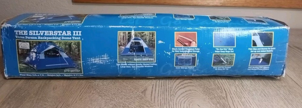 The Silverstar 3 Blue Backpacking Dome Tent For Three People