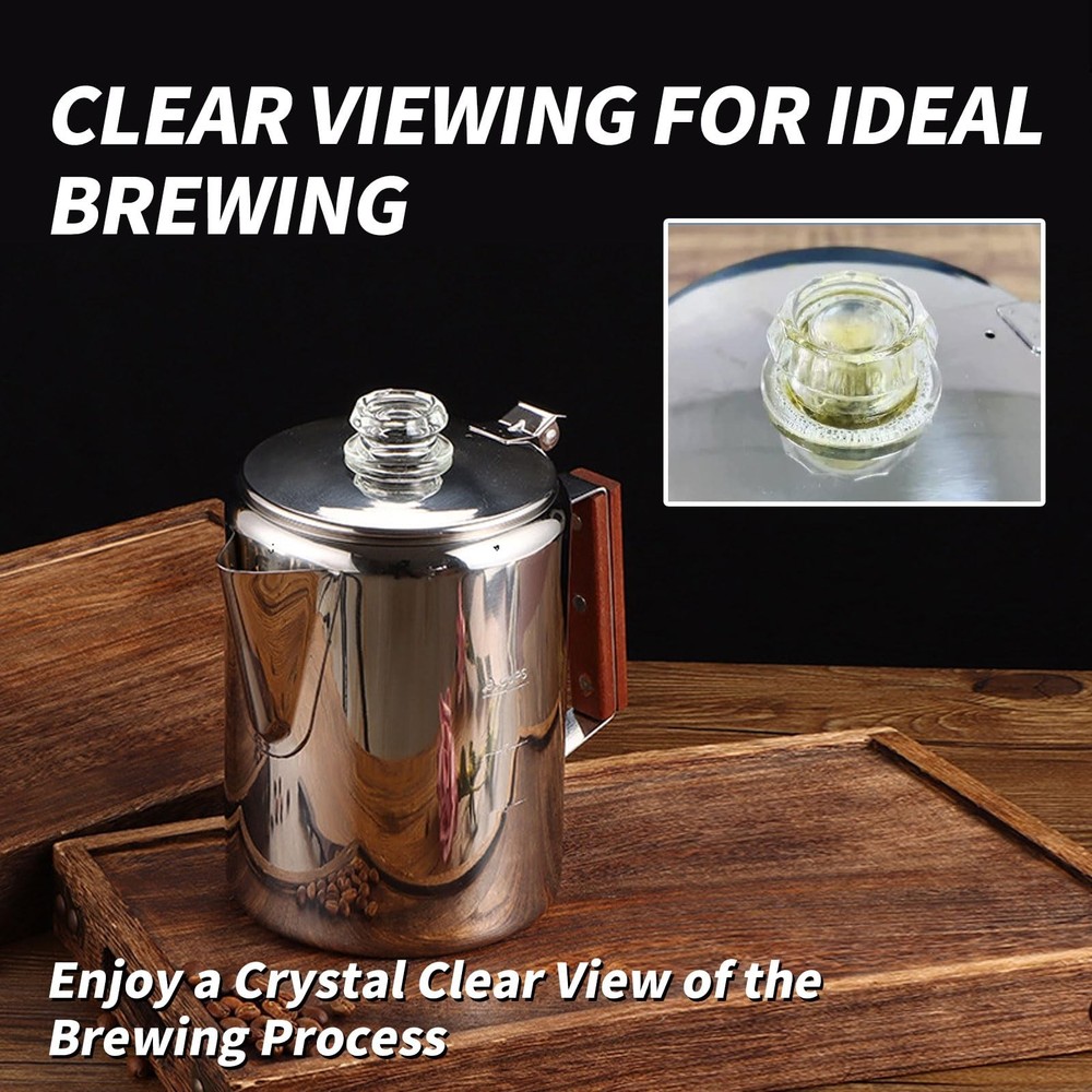 2 Pack Coffee Percolator Glass Top Replacement Transparent