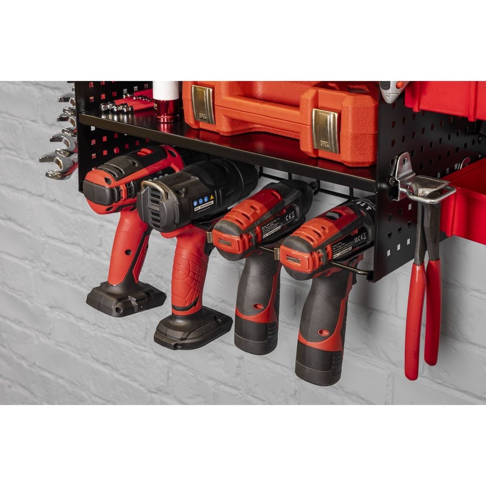 Sealey Power Tool Storage Rack with Shelves PTSR4 Garage Workshop