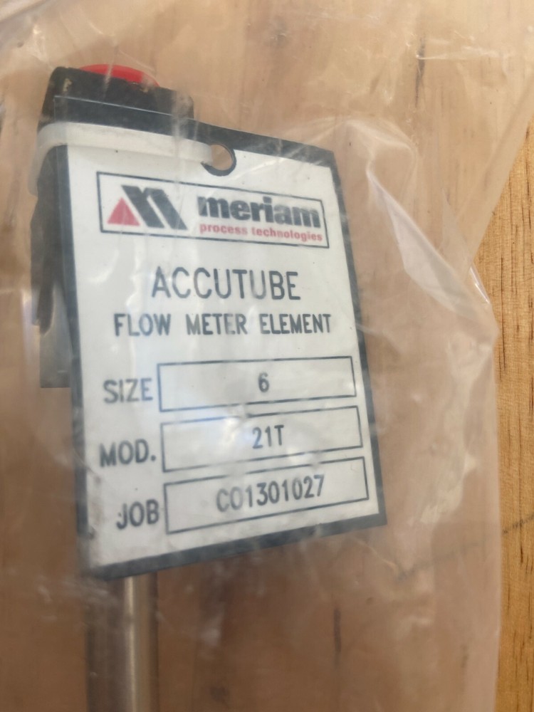 Meriam Accutube 21T Size 6 Flow Meter Element