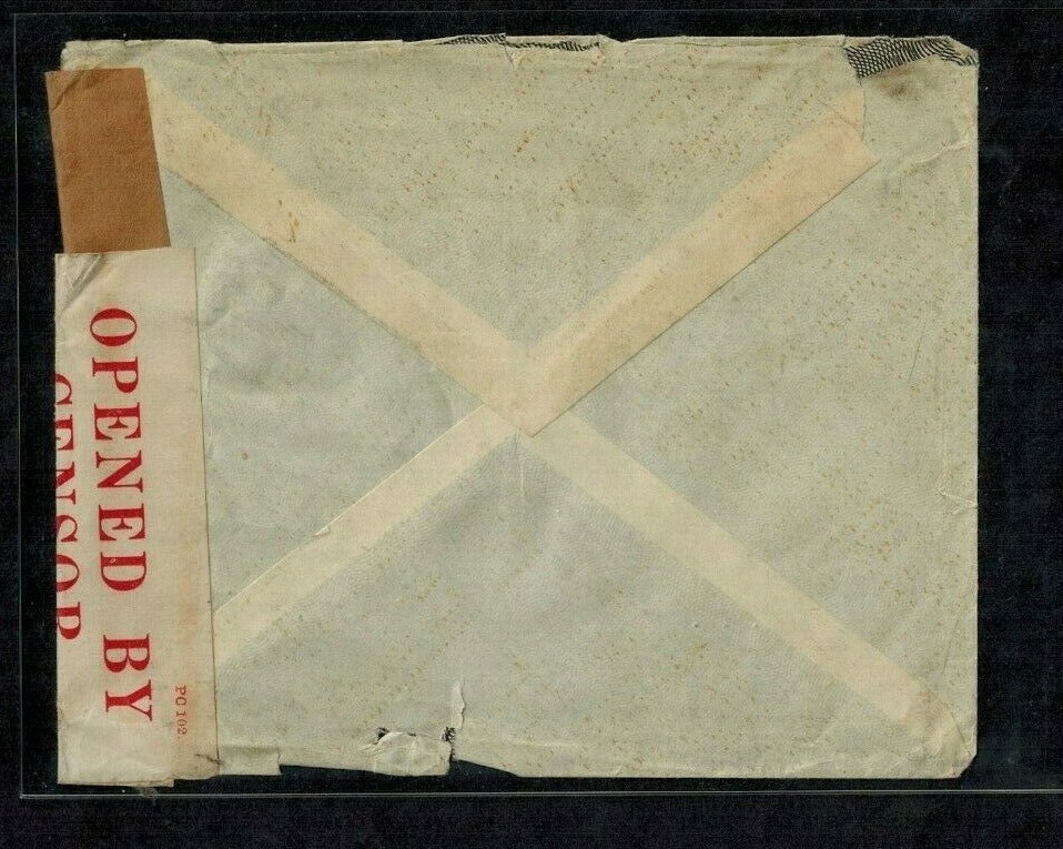 Bermuda WWII Censor Cover C22 Red Censor #72