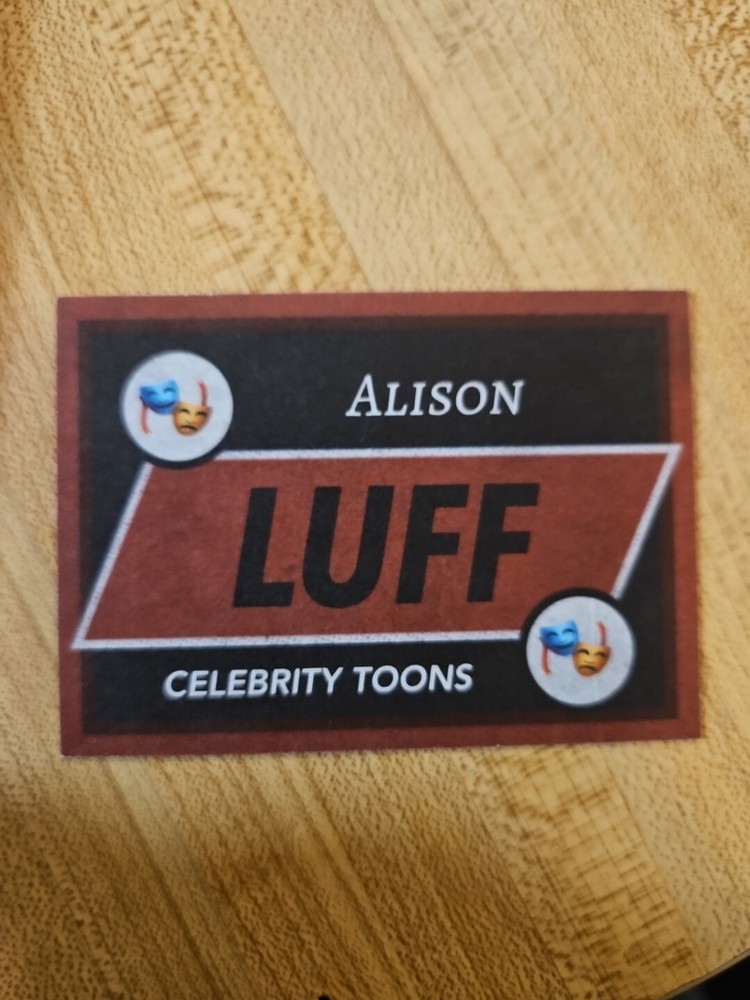 Alison Luff Custom Signed Card - Celebrity Toons