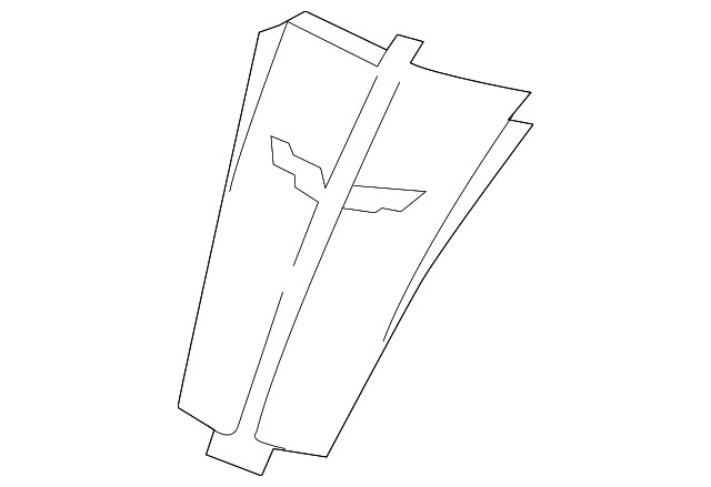 Genuine GM Raw Silver Folding Top Stowage Compartment Panel Decal 22916381