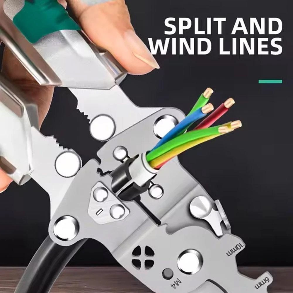 Multifunctional Folding Wire Stripper Pliers,Pully Design Cable Cutter Plier