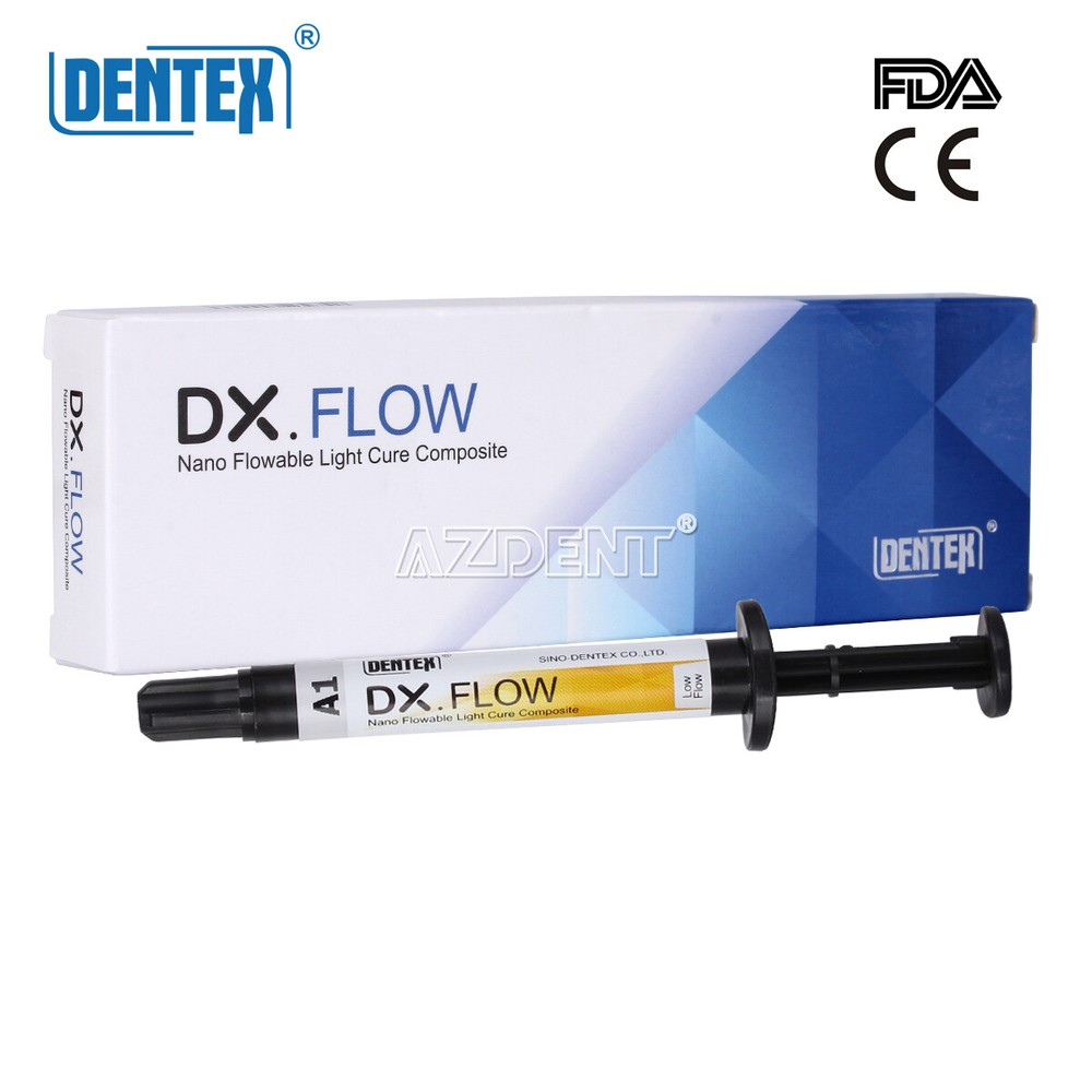 Dentex Dental Flowable Light Cure Composite Resin Low Flow/Medium Flow A1 A2 A3