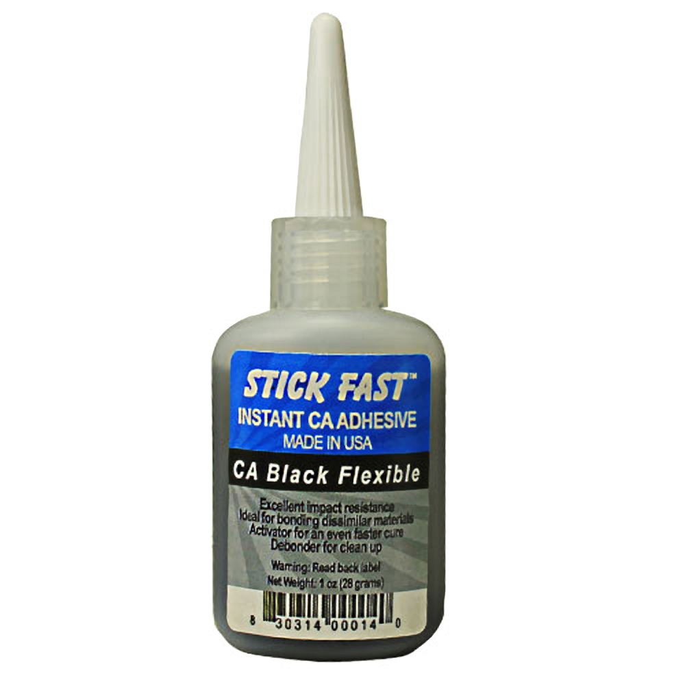 Stick Fast 4 CA Flexible Glue, 1 oz Capacity, Black