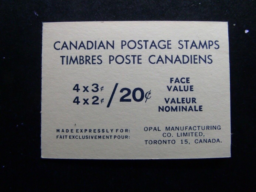 CANADA BOOKLET BK63a, ELIZABETH II CENTENNIEL, 4X3 CENT, 4X2 CENT, UNOPENED