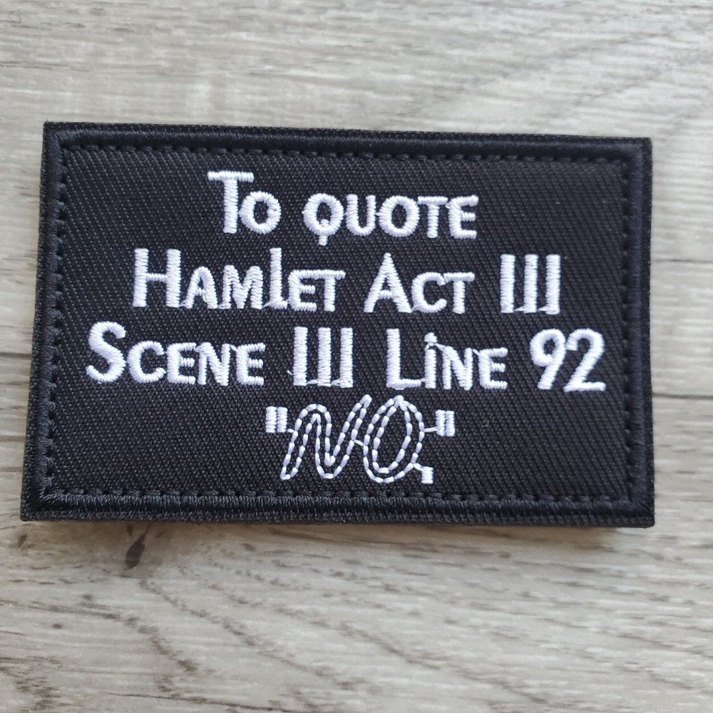 SARCASTIC HAMLET Tactical Morale Patch Hook and Loop