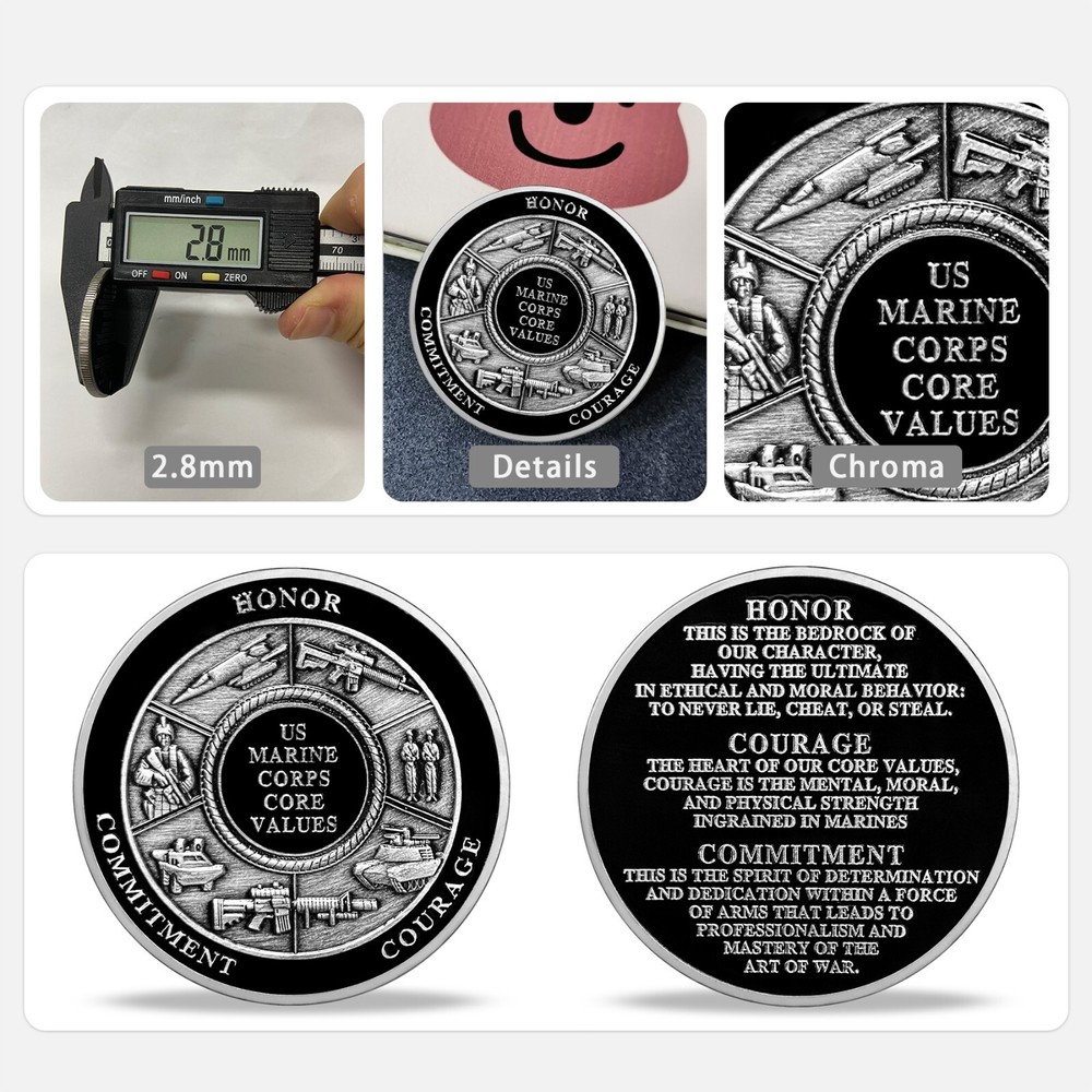 US Navy Special Operations Command Challenge Coin | US Marine Corps Core Values