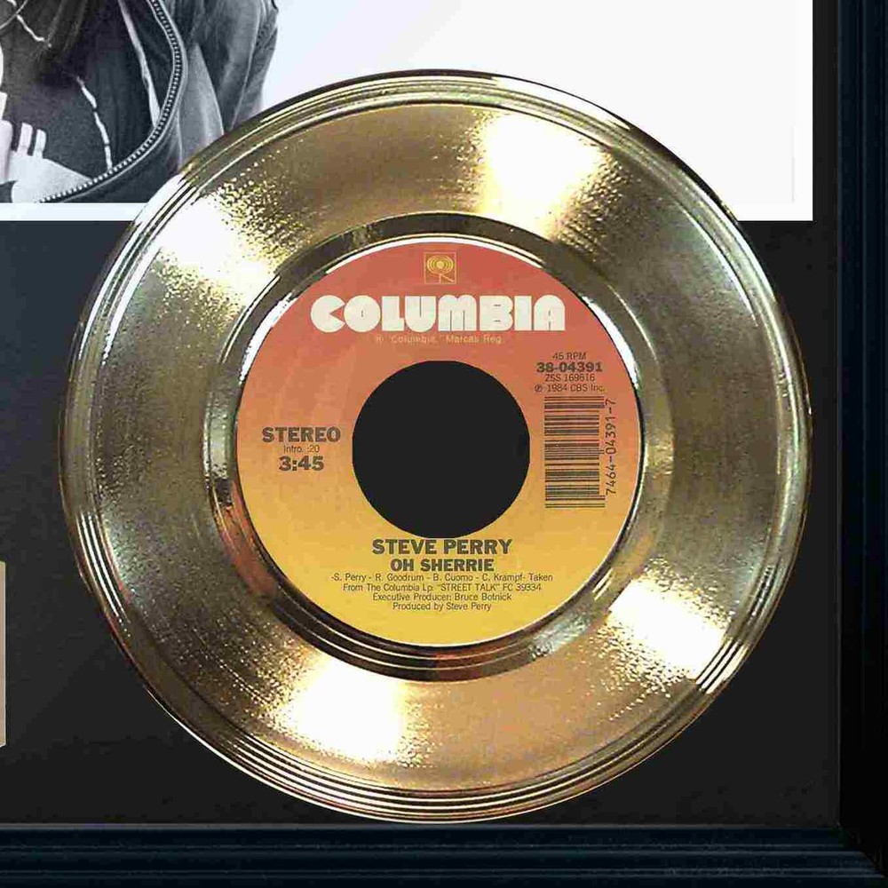 Steve Perry "Oh Sherrie" Framed Record Display