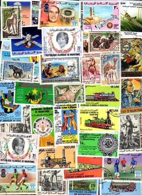 Mauritania 400 Different Used Stamps