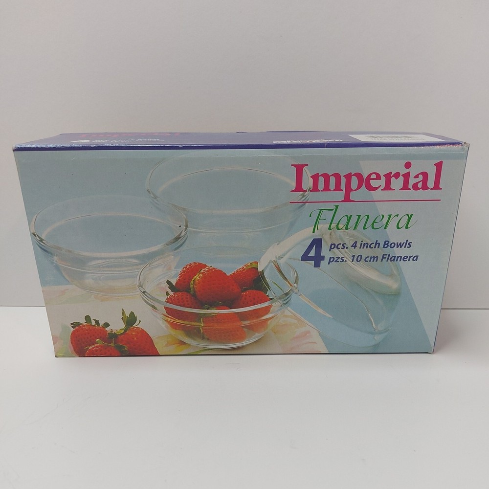 4pc Fruit Bowls 4" Bowls Small Side Dish Imperial Flanera