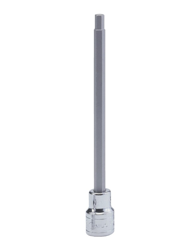 Genius Tools 1/2" Dr. 1/2" Hex Bit Socket, 80mmL - 416+3332