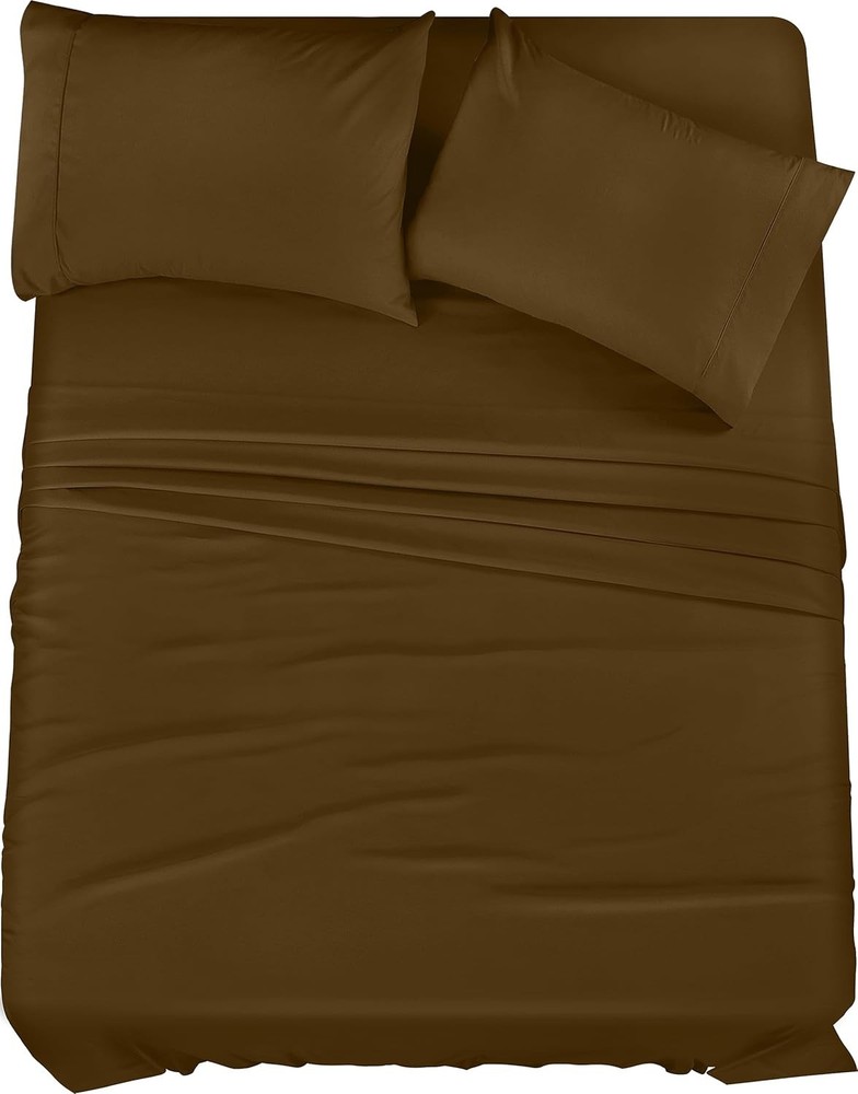 Queen Sheet Set – 4 Piece Bed Sheets for Queen Size Bed, Soft and Breathable ...