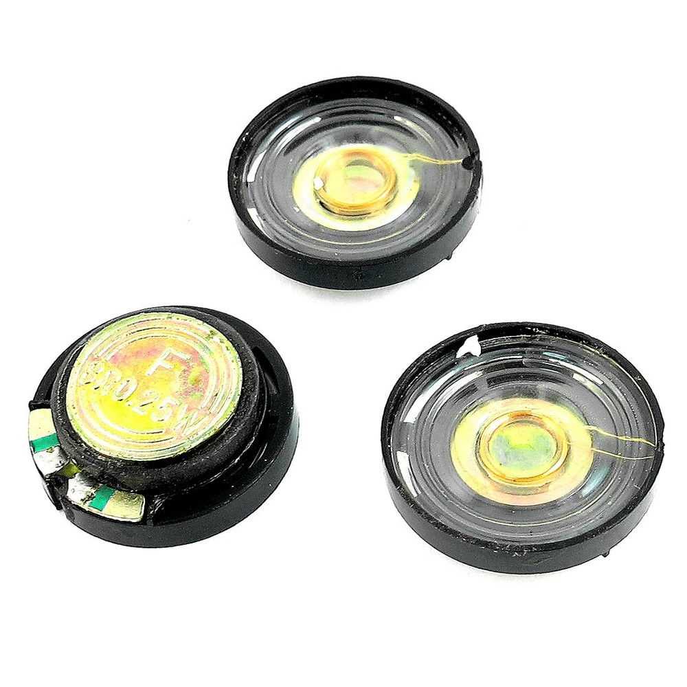 3Pcs Round Plastic Shell Type Speaker Horn 8 Ohm 0.25W