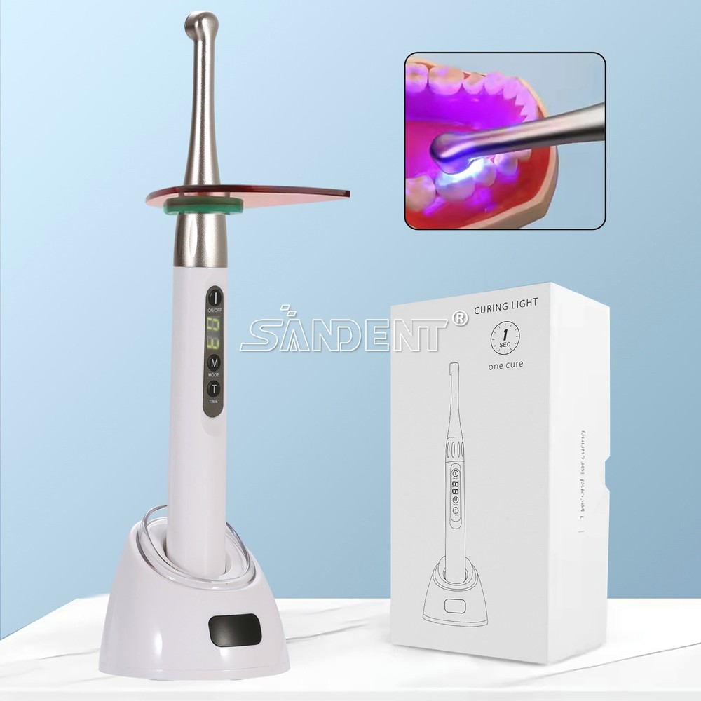 Dental LED Curing Light Lamp Wireless 1 Second Curing 2500mw/c㎡