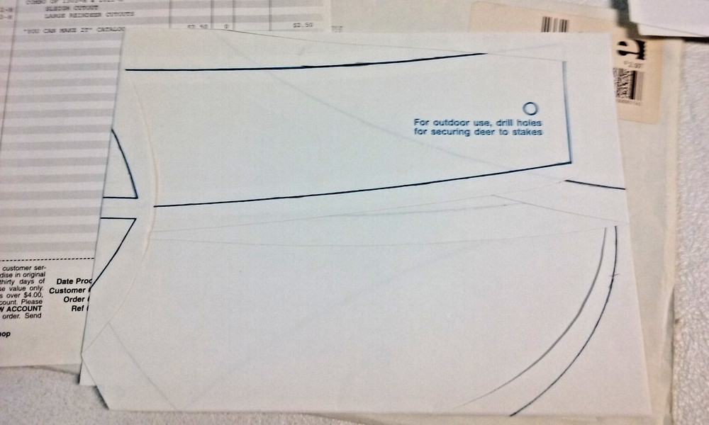 vintage Craft Patterns Home Workshop Reindeer Plan with Envelope