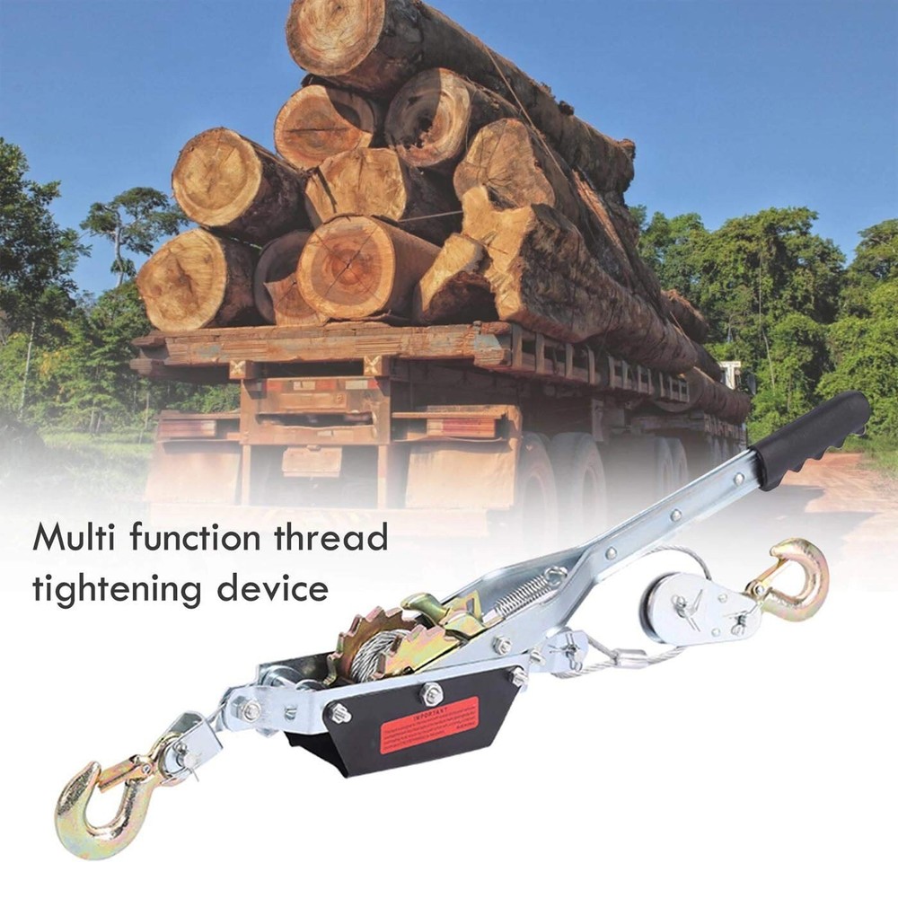 4T Ton Hand Power Puller Winch Tool Car Pull Hoist Trailer Machine Boating