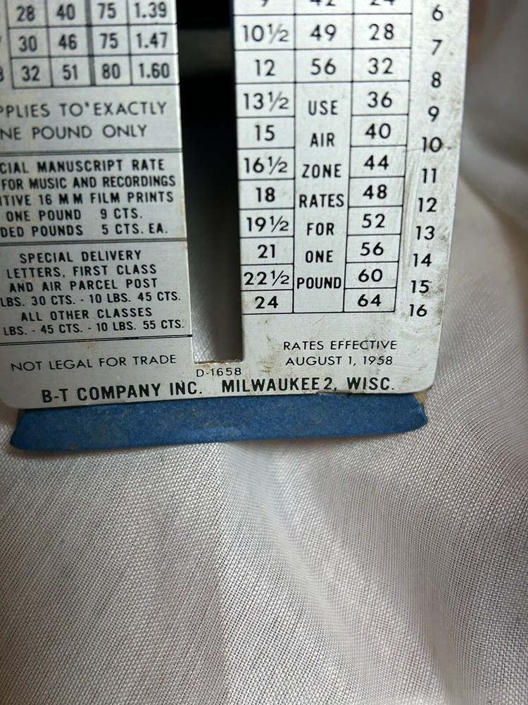 Vintage Mite Postal Scale 16 Ounces 1950’s