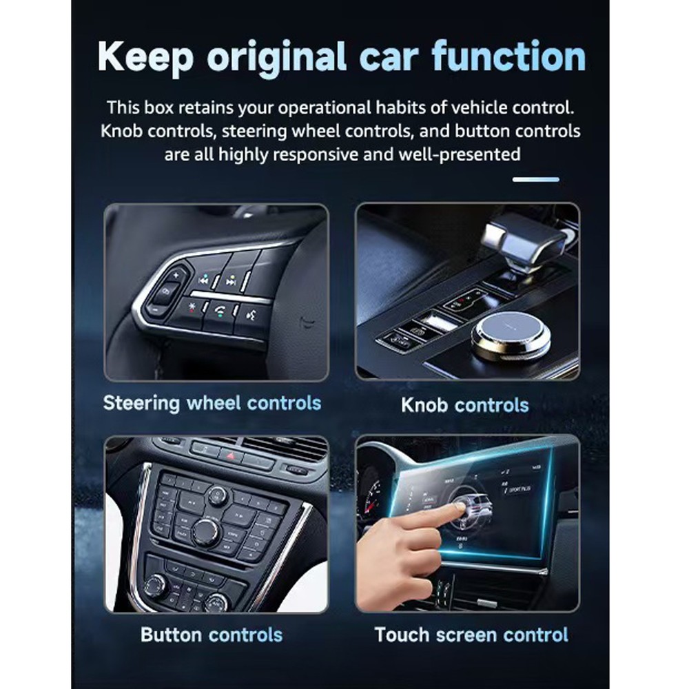 2 in 1 Car Auto Wireless Apple Carplay & Android Auto USB Adapter Plug & Play