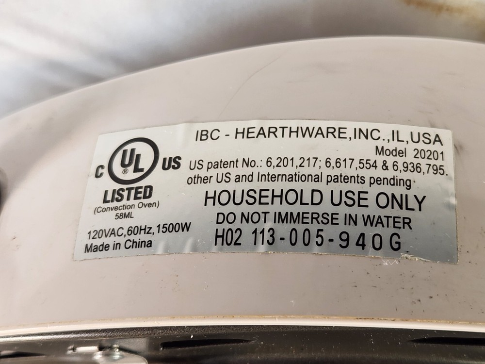 NuWave Infrared Oven By HEARTHWARE Replacement Motor Model 20201 *TESTED WORKS*